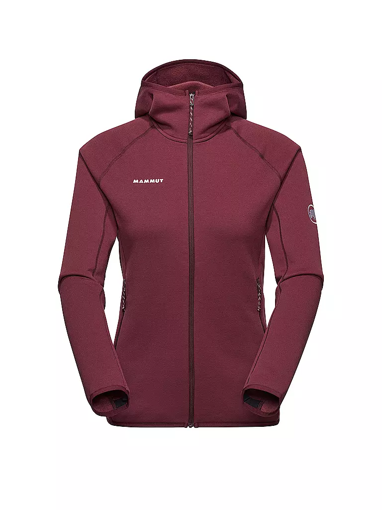 MAMMUT | Giacca in pile da donna Aconcagua Light ML con cappuccio | Rosso scuro
