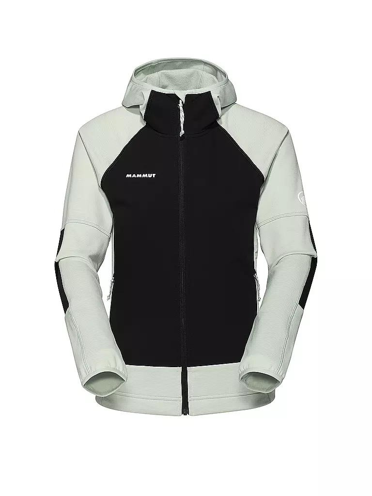 MAMMUT | Giacca in pile da donna Massone con cappuccio | Verde chiaro