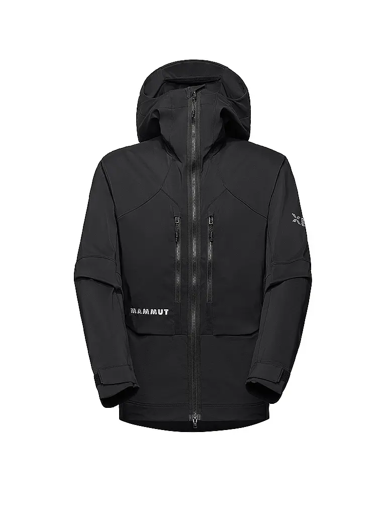 MAMMUT | Giacca softshell da uomo per alpinismo Eiger Nordwand Pro con cappuccio | Nero