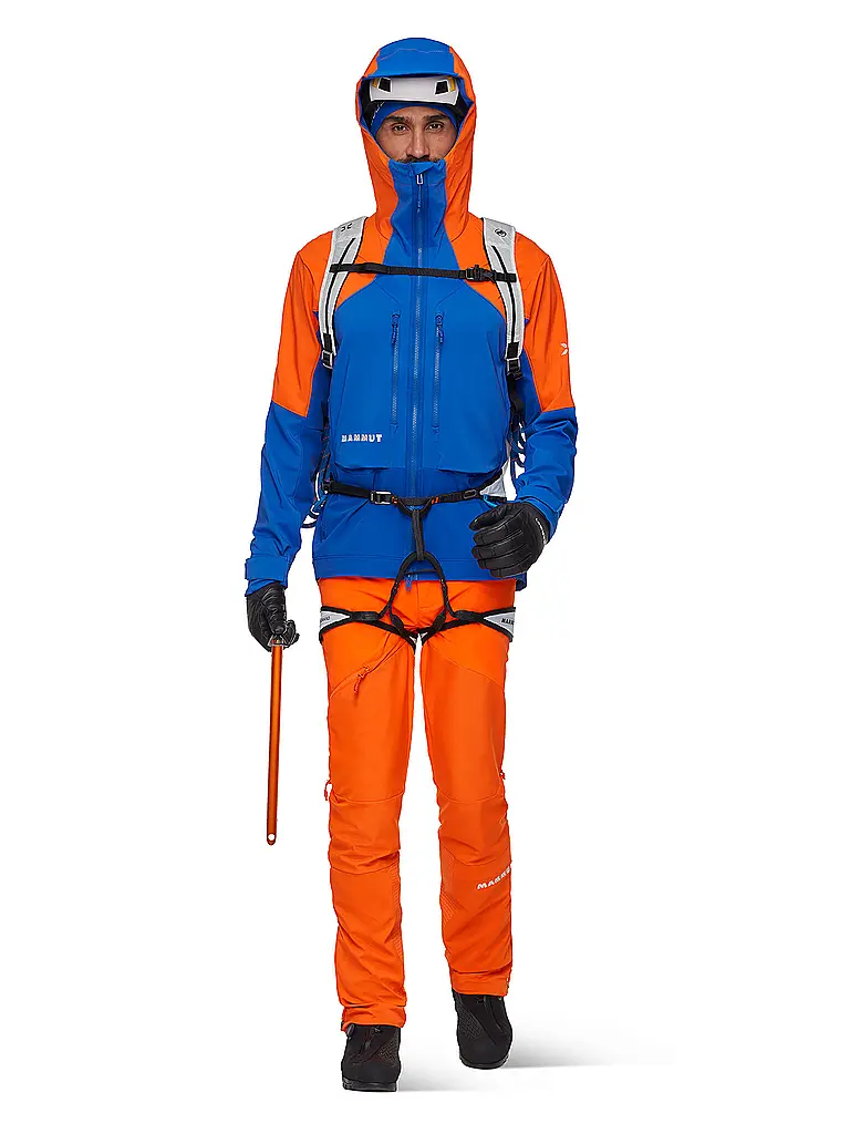 MAMMUT | Giacca softshell da uomo per alpinismo Eiger Nordwand Pro con cappuccio | Blu