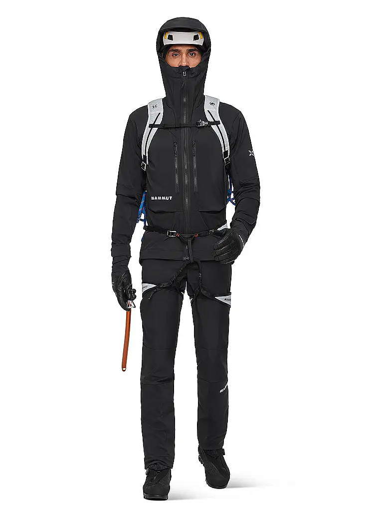 MAMMUT | Giacca softshell da uomo per alpinismo Eiger Nordwand Pro con cappuccio | Nero