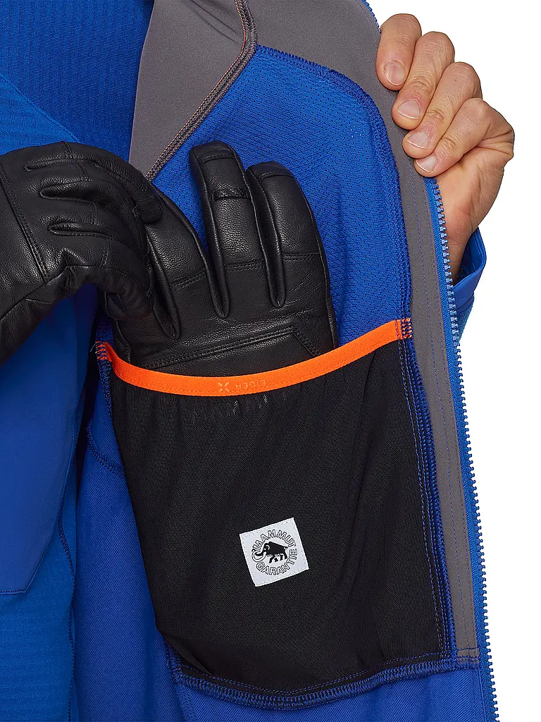MAMMUT | Giacca softshell da uomo per alpinismo Eiger Nordwand Pro con cappuccio | Blu