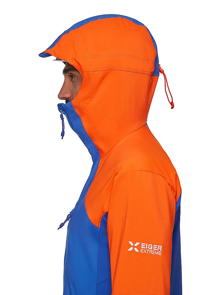 MAMMUT | Giacca softshell da uomo per alpinismo Eiger Nordwand Pro con cappuccio | Blu