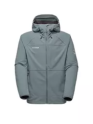MAMMUT | Giacca softshell da uomo Ultimate Comfort con cappuccio | Argento