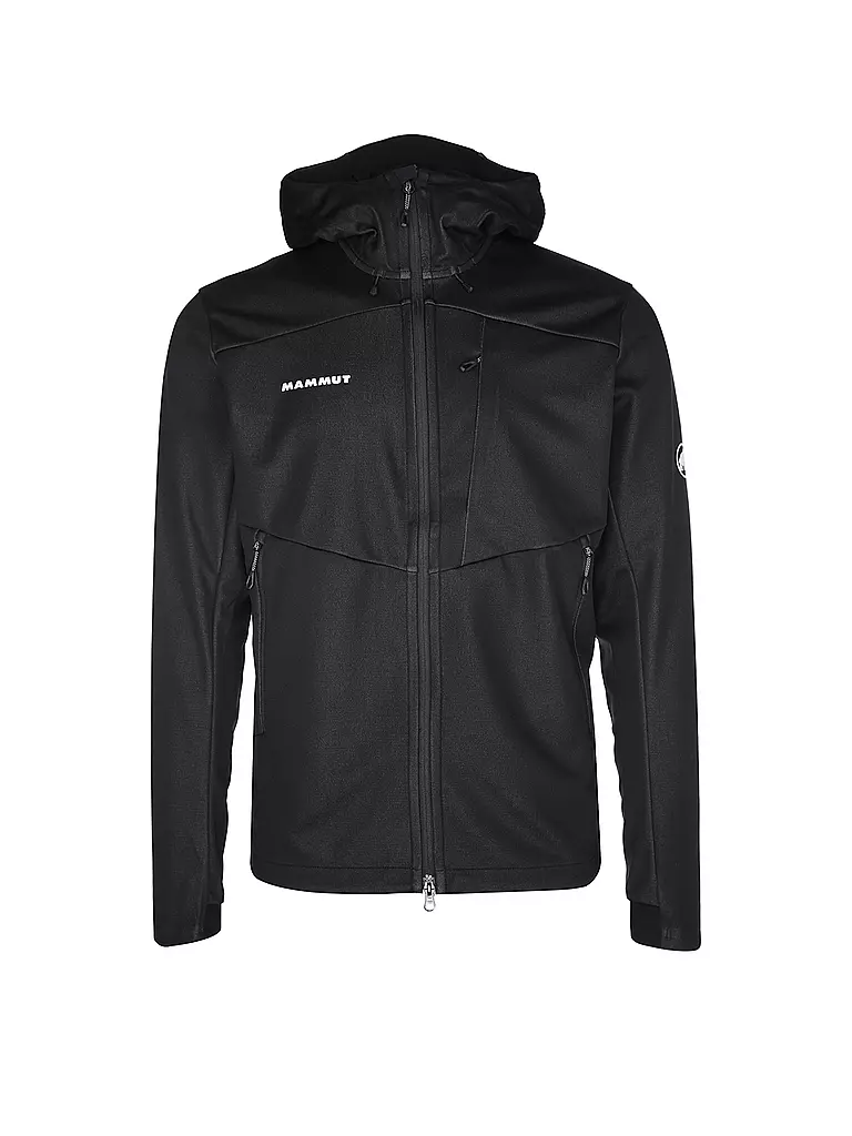 MAMMUT | Giacca softshell da uomo Ultimate VII con cappuccio | Nero