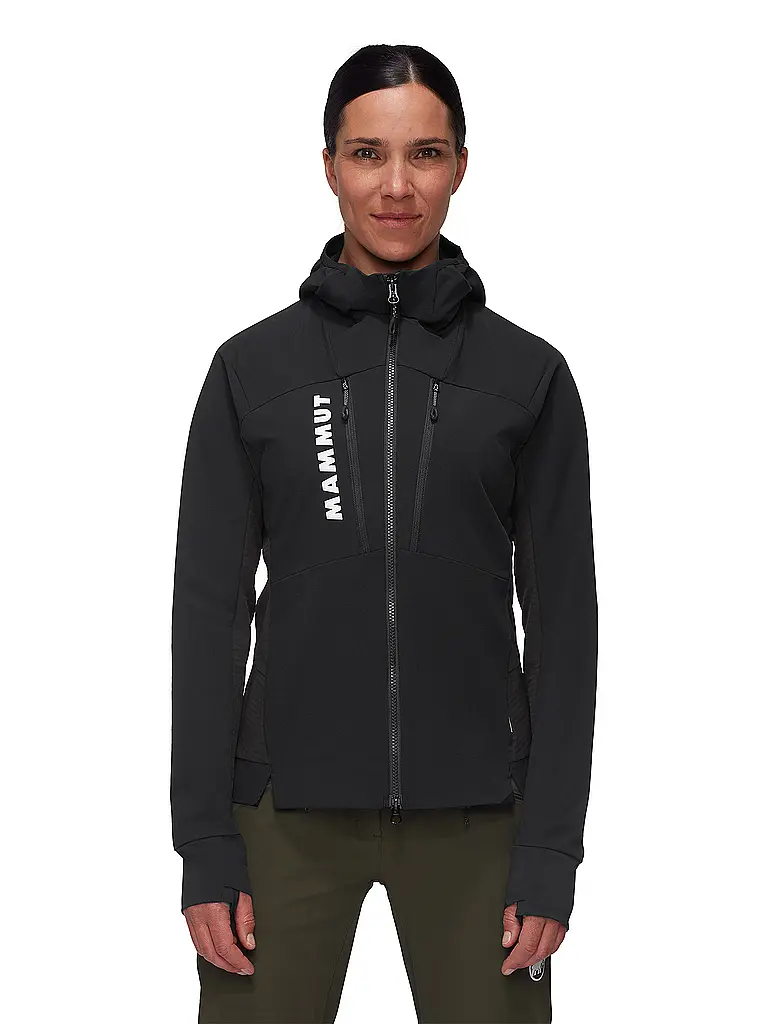 MAMMUT | Giacca softshell ibrida da donna Aenergy SO con cappuccio | Nero
