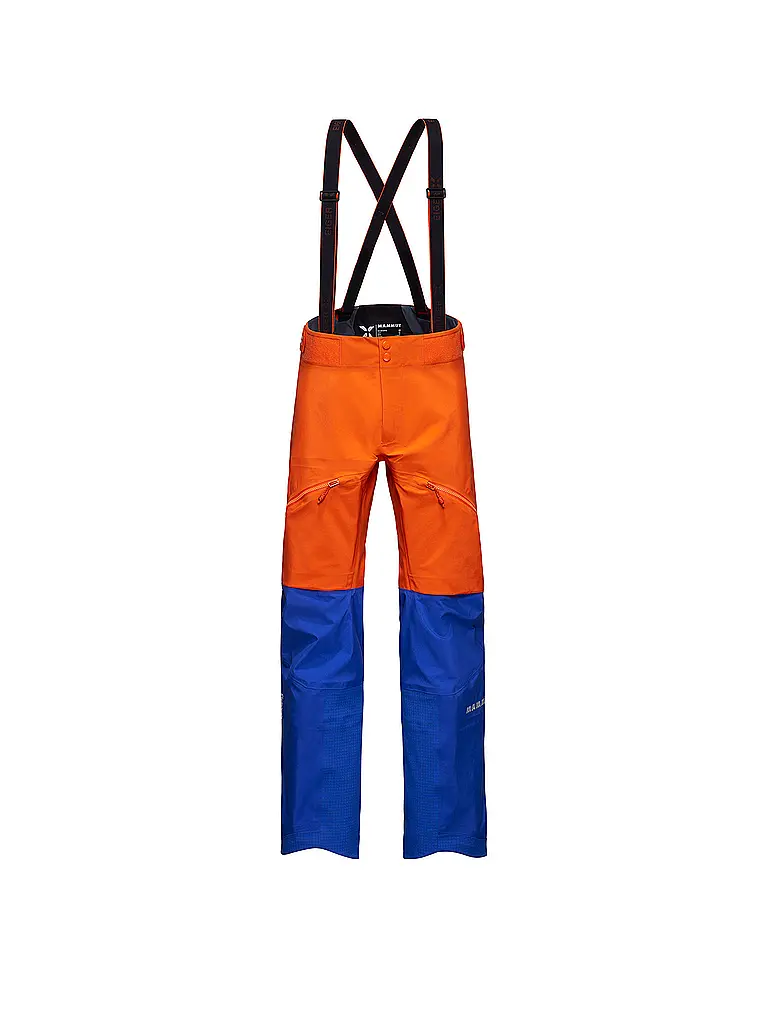 MAMMUT | Pantaloni da turismo da uomo Eiger Nordwand Pro 3L GTX HS con bretelle | Arancione