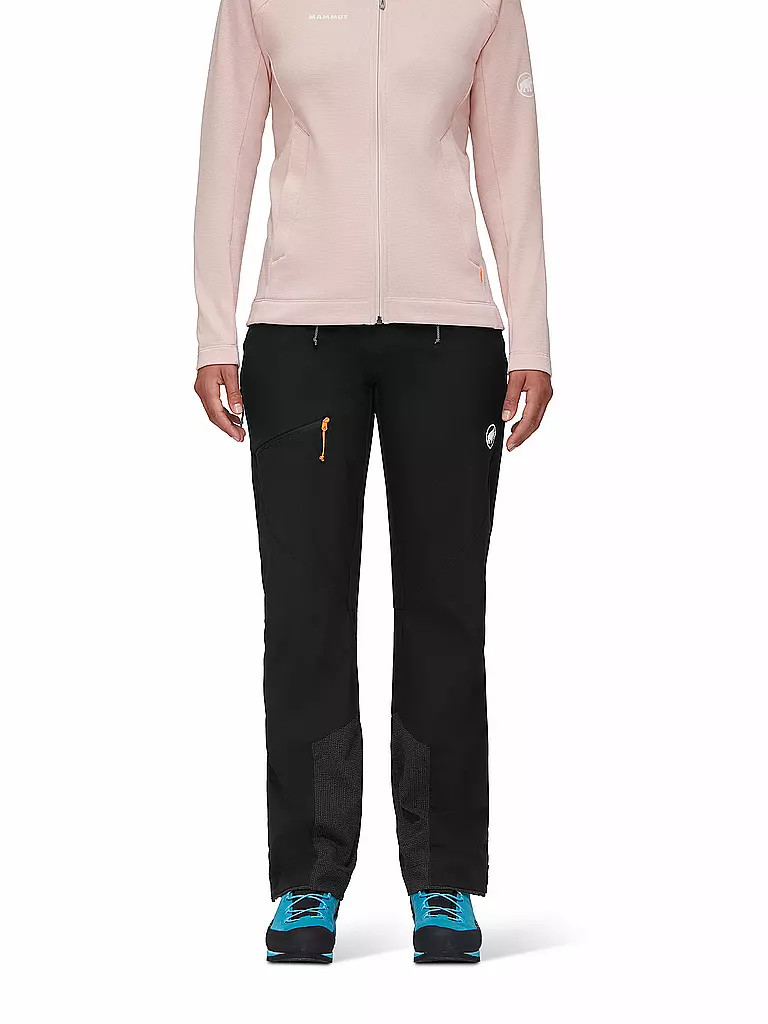 MAMMUT | Pantaloni softshell da turismo da donna Taiss Guide con ghetta antineve | Nero