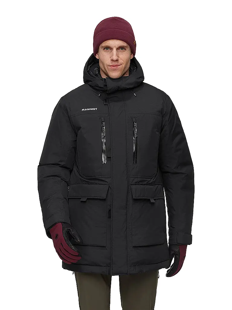 MAMMUT | Parka invernale da uomo Arctic IN con cappuccio isolato | Nero