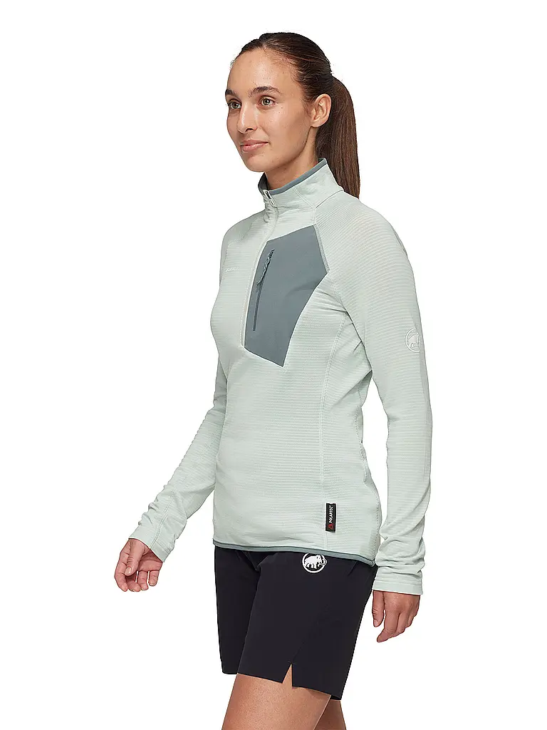 MAMMUT | Zipshirt funzionale da donna Aenergy Light | Verde chiaro