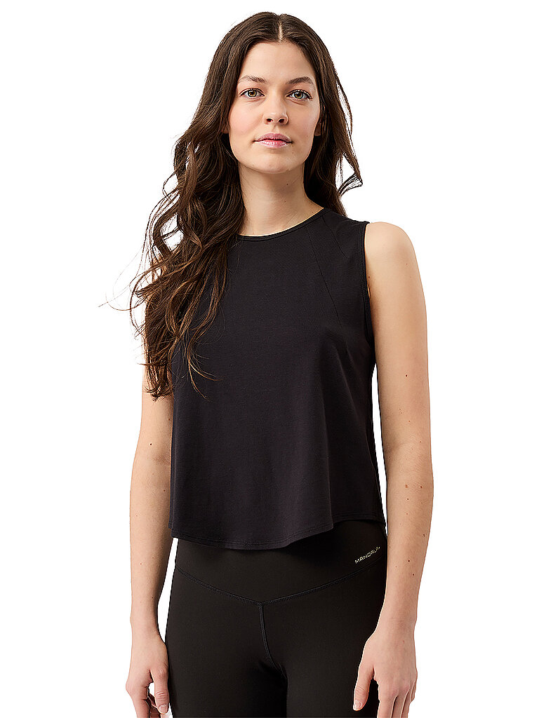 Canotta da yoga cropped da donna nero XS