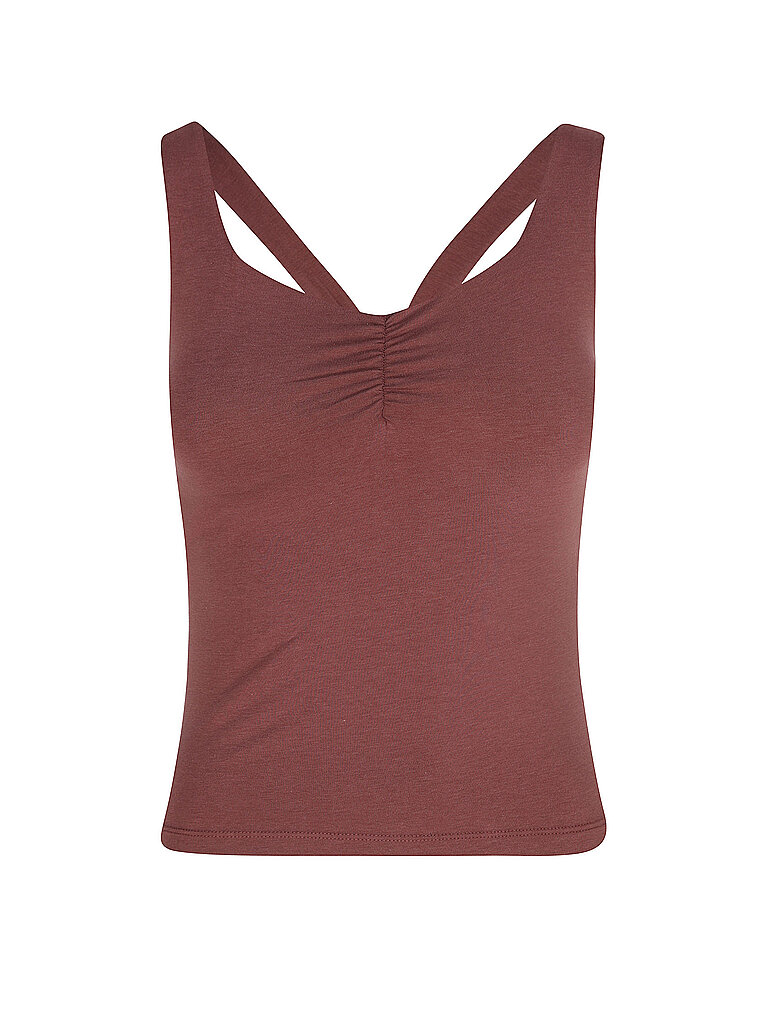 Croptop da yoga performance da donna rosso scuro L