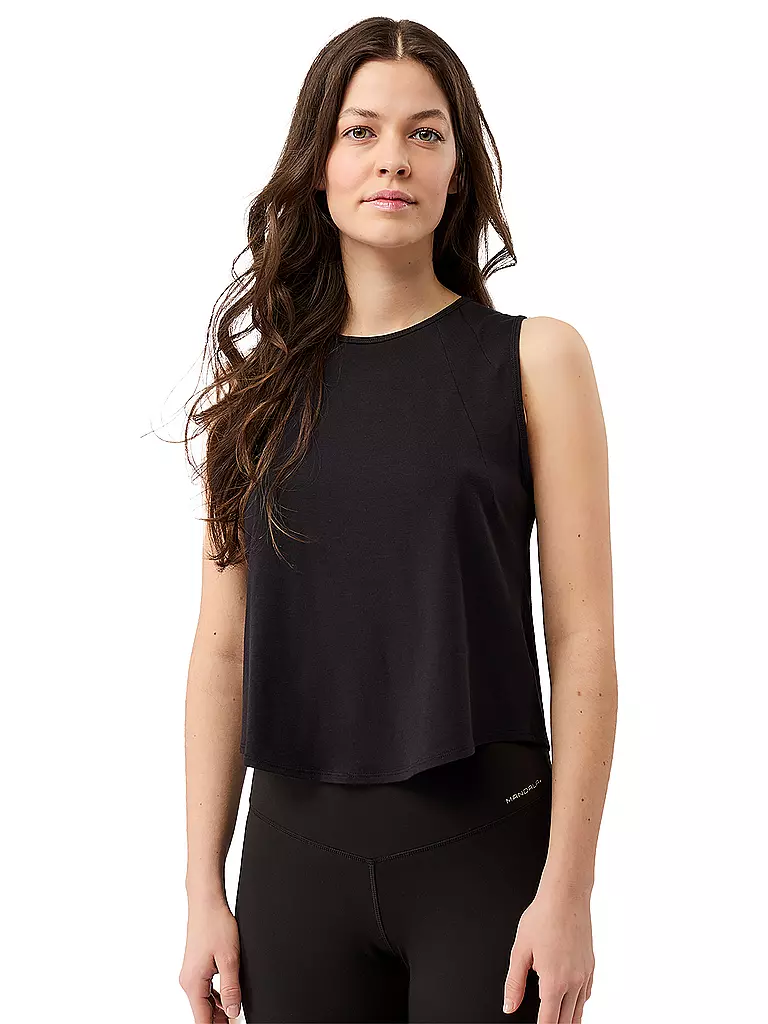 MANDALA | Canotta da yoga cropped da donna | Nero