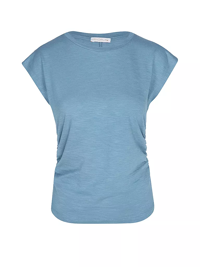 MANDALA | Canotta da yoga da donna con arricciatura laterale | Blu chiaro