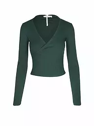 MANDALA | Damen Wickelweste Wrap Claire | Verde scuro