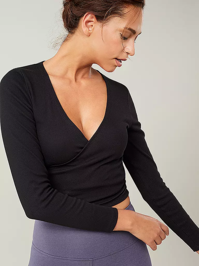 MANDALA | Damen Wickelweste Wrap Claire | Nero