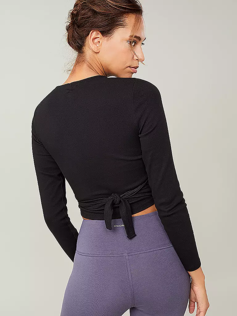 MANDALA | Damen Wickelweste Wrap Claire | Nero