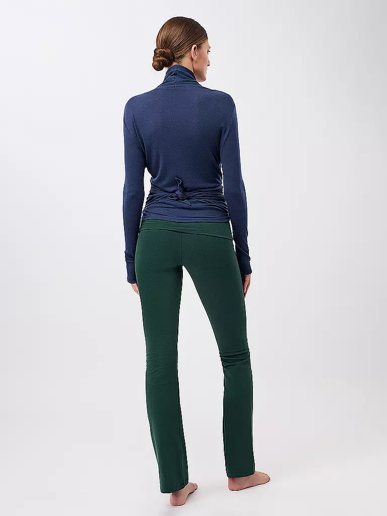 MANDALA | Damen Yoga Hose Classic Rolldown | Verde scuro