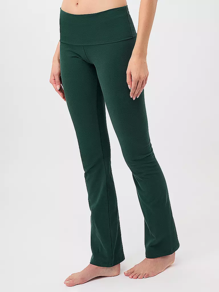 MANDALA | Damen Yoga Hose Classic Rolldown | Verde scuro