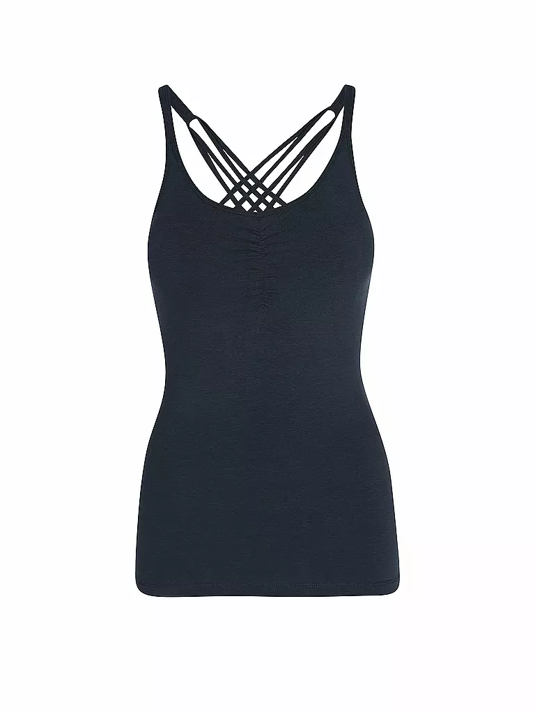 MANDALA | Damen Yoga Top Infinity | Blu scuro