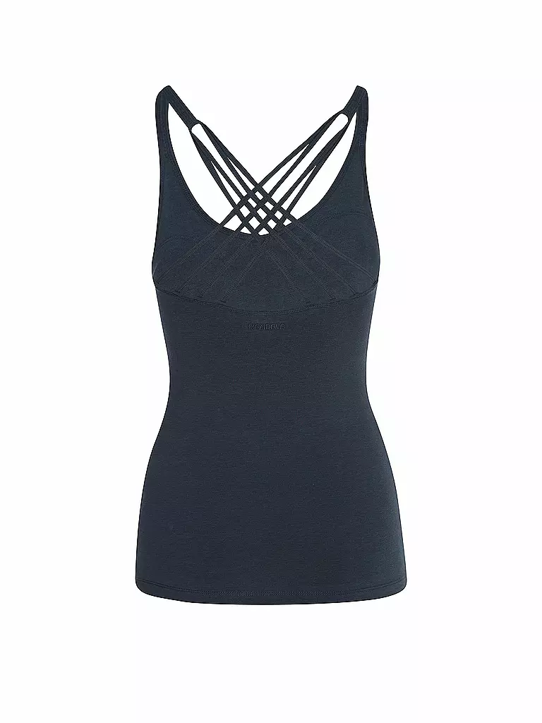 MANDALA | Damen Yoga Top Infinity | Blu scuro