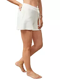 MANDALA | Damen Yogashort Pocket | Bianco