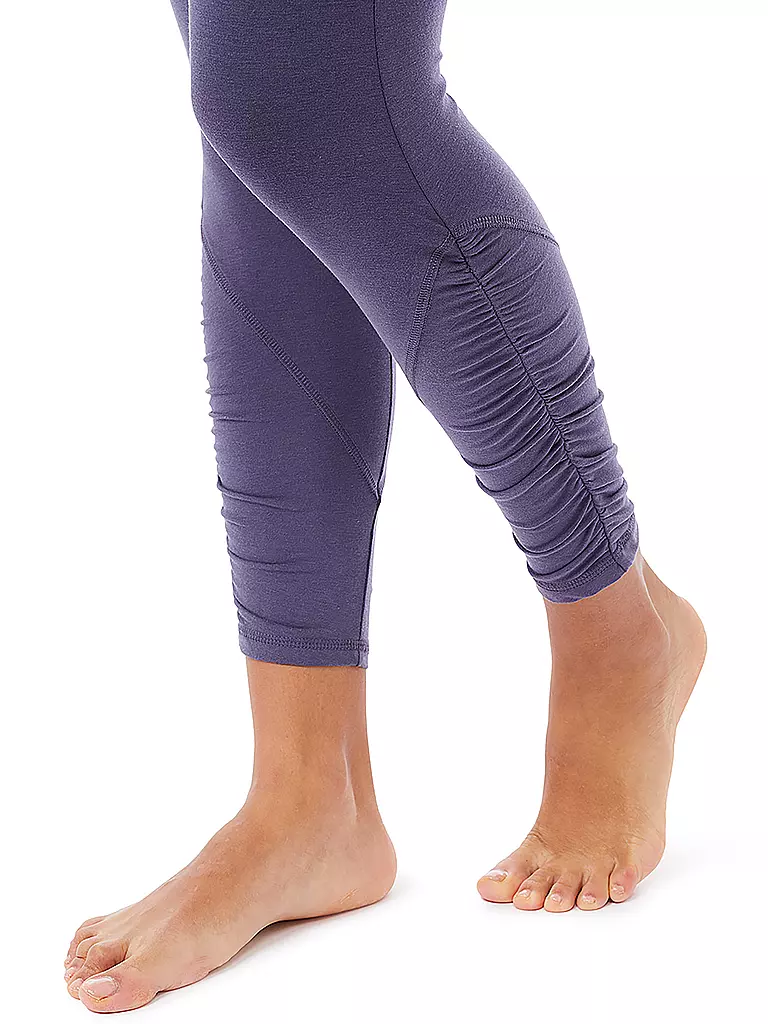 MANDALA | Damen Yogatight Cropped Ruffled | Lilla