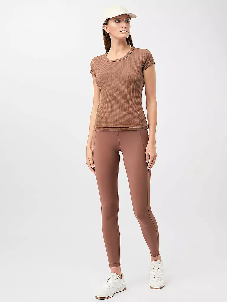 MANDALA | Maglietta da yoga da donna in piqué | Marrone