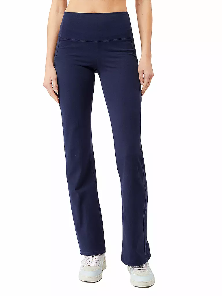 MANDALA | Pantaloni da yoga da donna a gamba dritta | Blu scuro