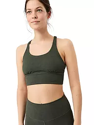 MANDALA | Reggiseno sportivo da donna Mono Printed a supporto medio | Verde scuro