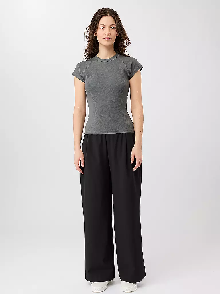 MANDALA | Yogashirt da donna slim fit a coste | Grigio