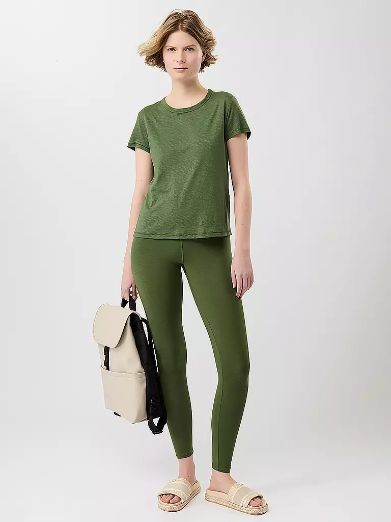 MANDALA | Yogatight da donna a vita alta, lunghezza totale | Verde scuro