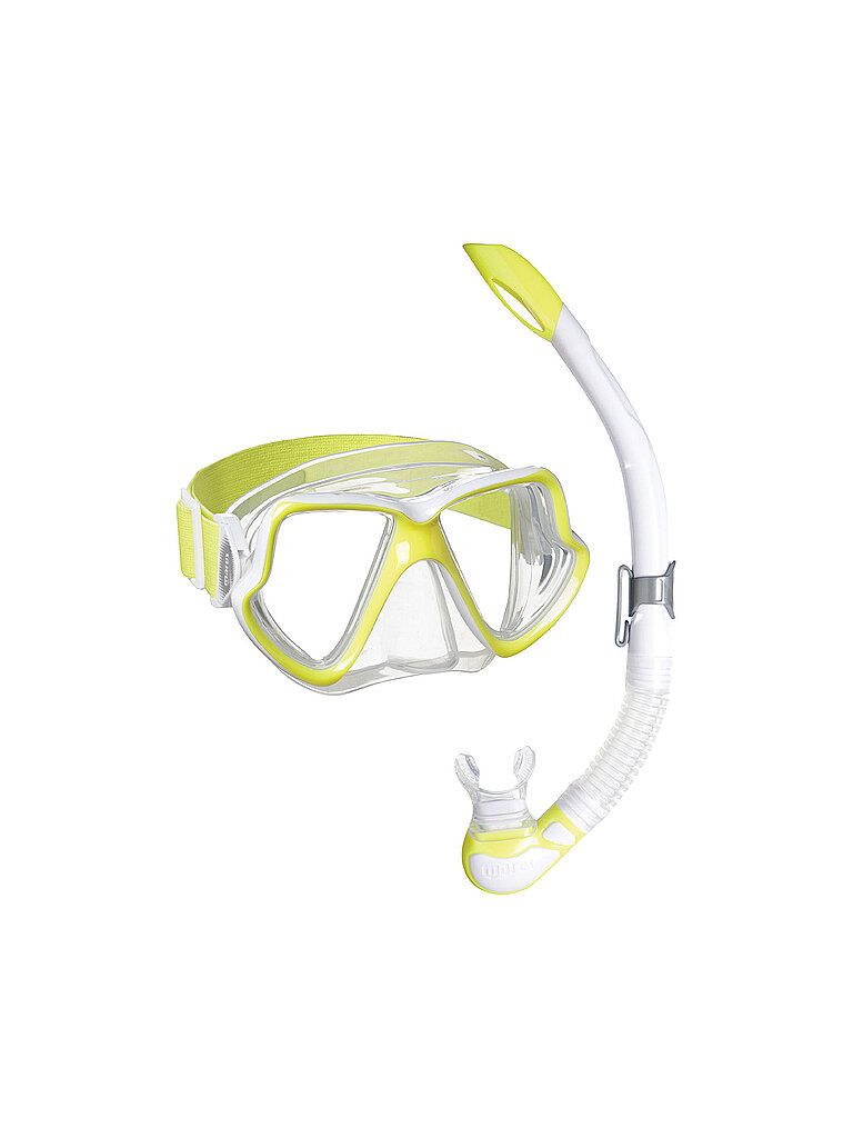 Set Maschera e Snorkel Combo Wahoo BB+ giallo