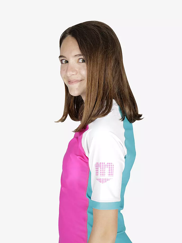 MARES | Mädchen Rashguard Shield | Fucsia
