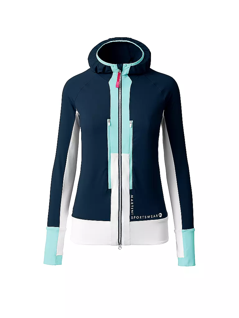 MARTINI | Damen Fleecejacke Hillclimb Hoodie | Blu scuro