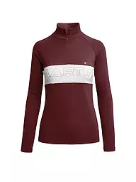 MARTINI | Damen Funktions Zipshirt Pearl | Rosso scuro