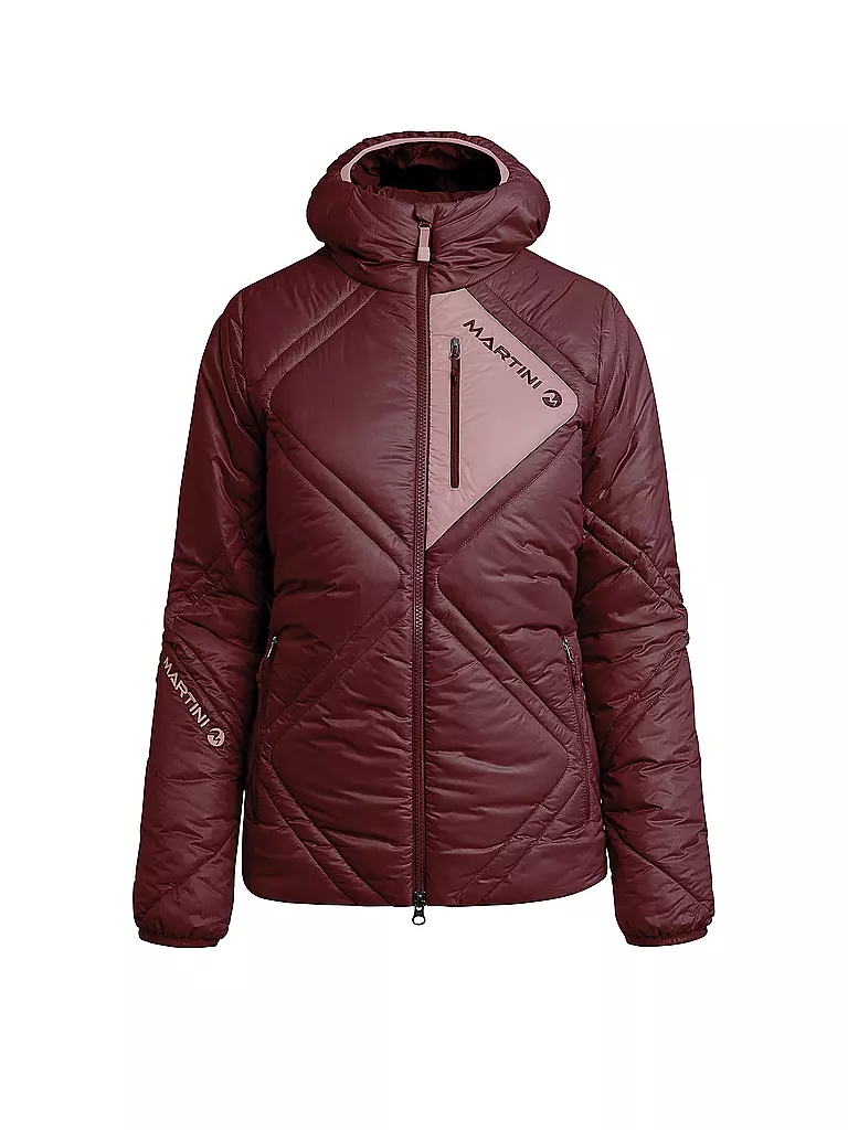 MARTINI | Damen Isojacke Broad Peak Hoodie | Rosso scuro