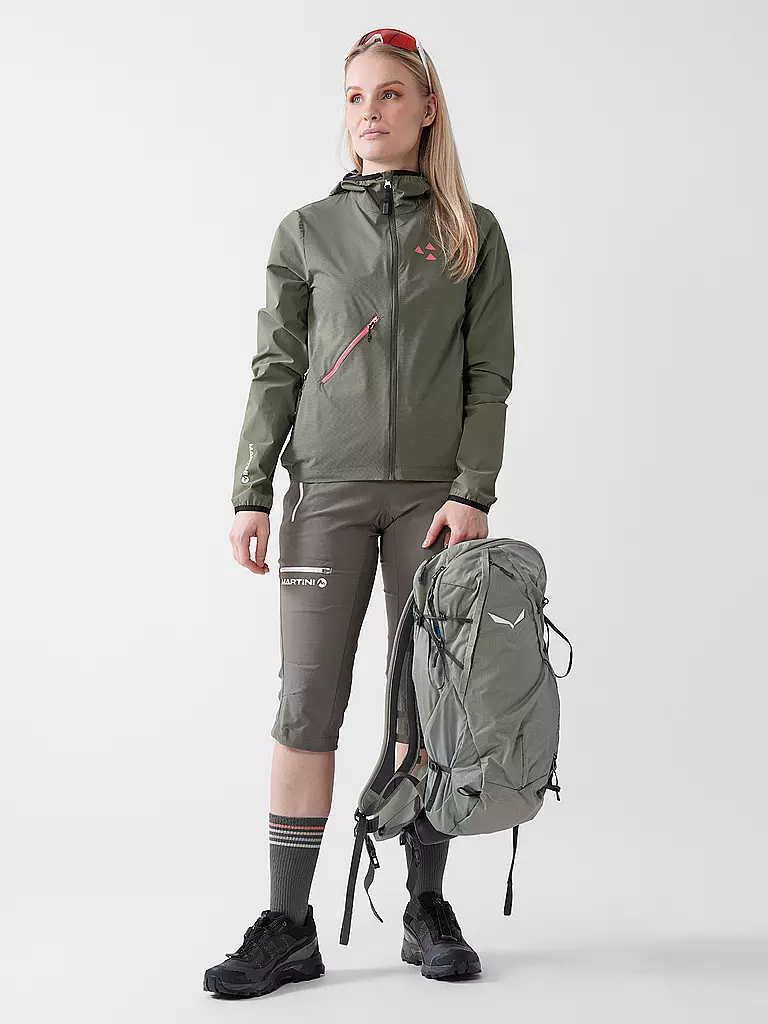 MARTINI | Giacca ibrida softshell da donna Trektech con cappuccio | Oliva