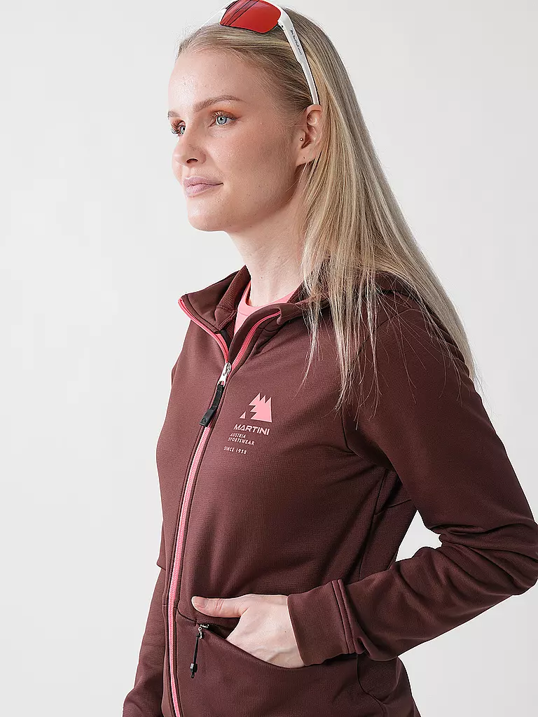 MARTINI | Giacca in pile da donna Sunrise Hoodie | Rosso scuro