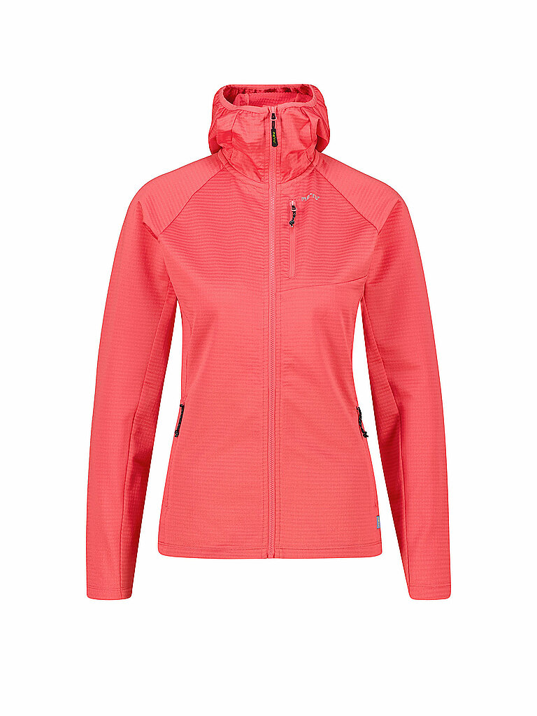 Giacca in pile da donna Highfields con cappuccio corallo L