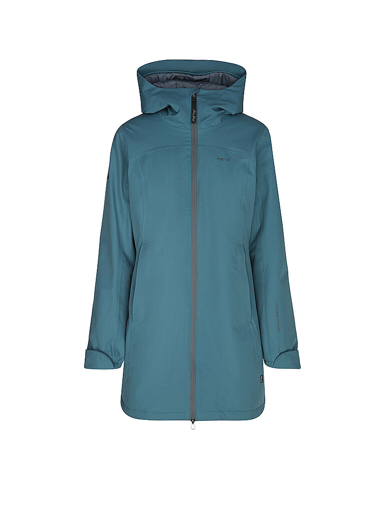 Cappotto invernale da donna Nora con cappuccio petrolio 44