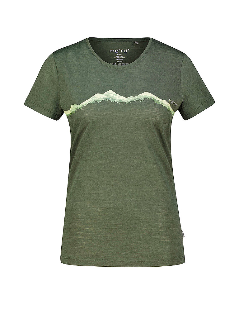 Maglietta funzionale da donna Nelas Woolmix verde scuro 42