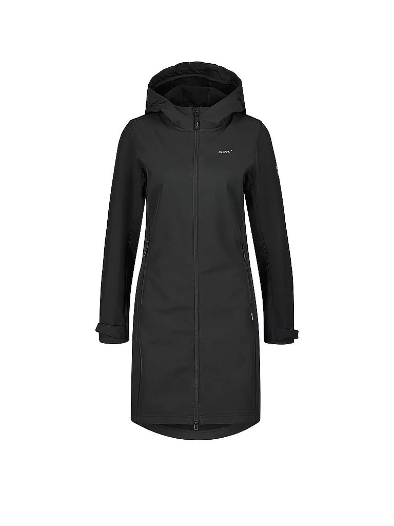 MERU | Cappotto softshell invernale da donna Touloluse con cappuccio | Nero