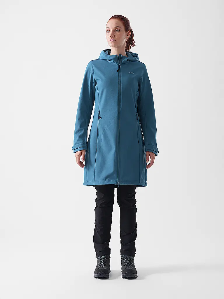 MERU | Cappotto softshell invernale da donna Touloluse con cappuccio | Petrolio