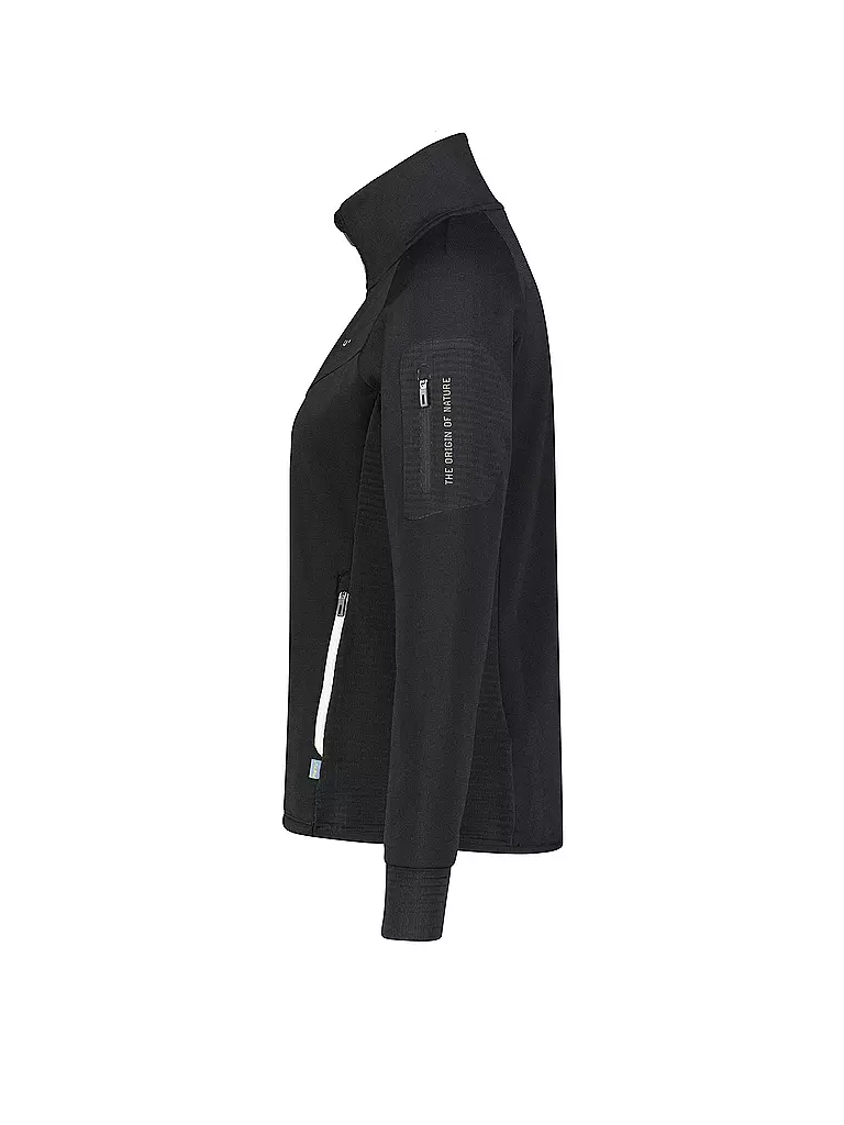 MERU | Damen Fleecejacke Kivik Waffelfleece | Nero