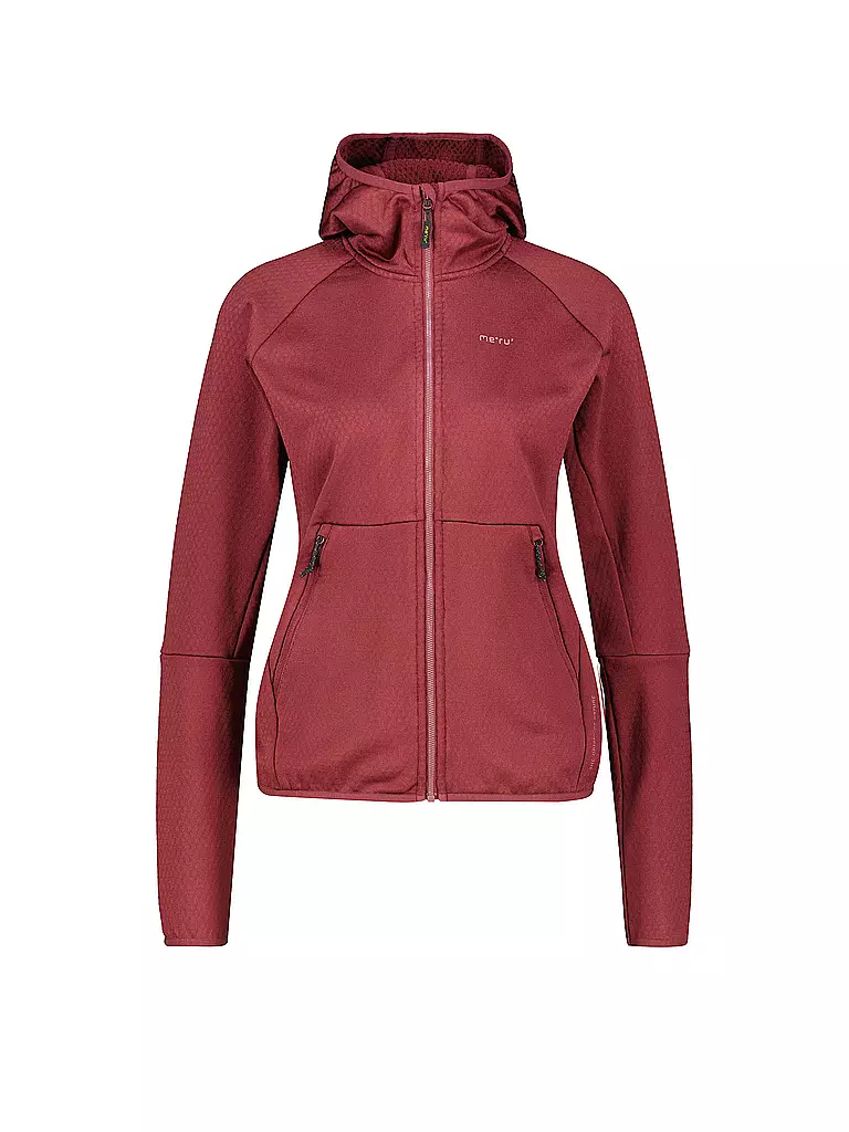 MERU | Damen Fleecejacke Motala | Rosso scuro