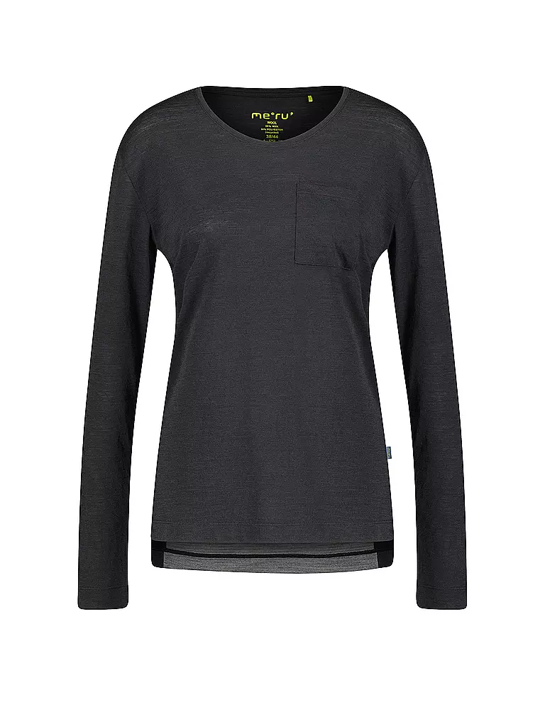 MERU | Damen Funktionsshirt Vaxholm Wool-Mix | Nero