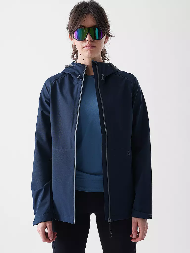 MERU | Giacca da trekking da donna Amarante 3L con cappuccio | Blu scuro