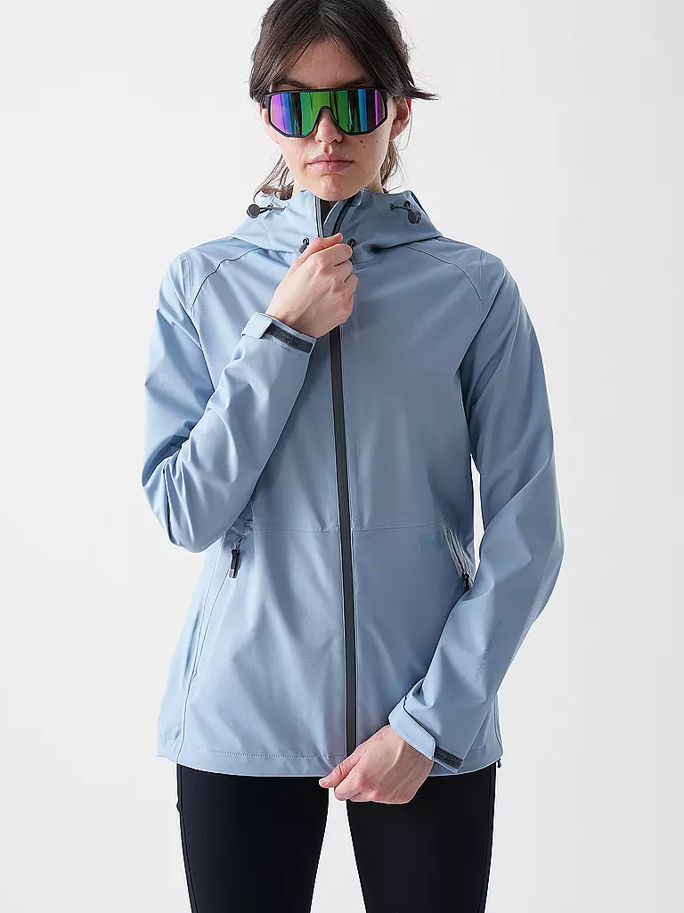 MERU | Giacca da trekking da donna Amarante 3L con cappuccio | Blu chiaro