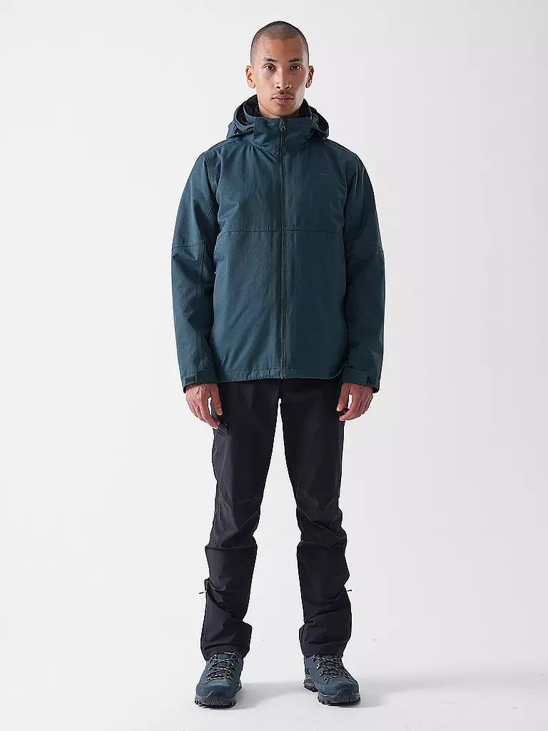 MERU | Giacca da trekking da uomo Bedford 2in1 con cappuccio | Verde scuro